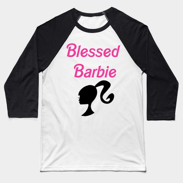 Blessed Barbie - Straight Hair Baseball T-Shirt by The Godly Glam 